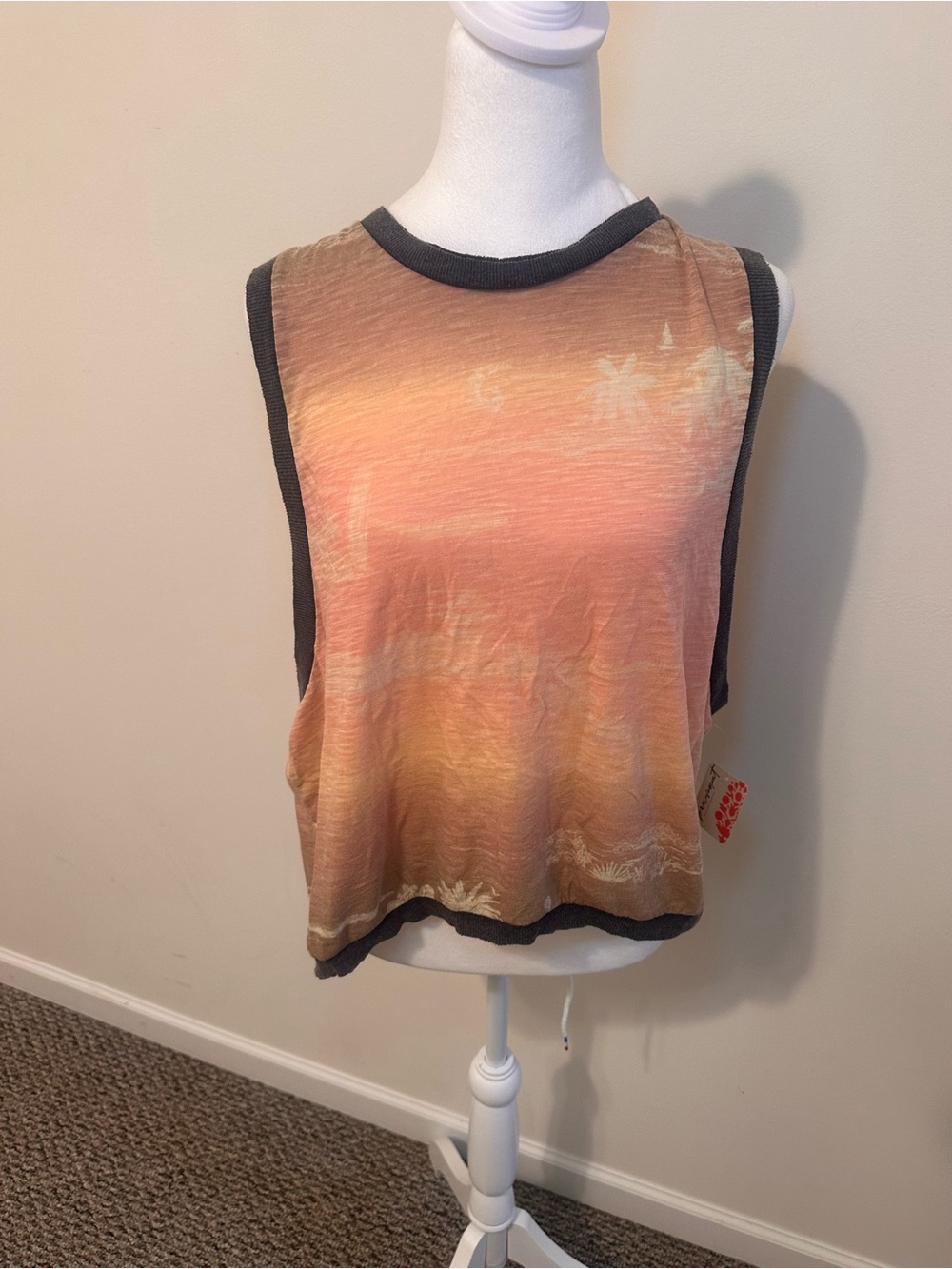 Free People Movement Tropical Heat Wave Sleeveless Love Tank Top Size Large